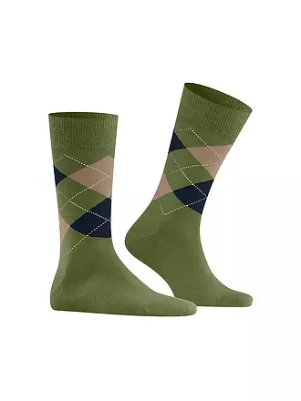 BURLINGTON | Chaussettes homme EDINBURGH 40-46 cranberry | olive